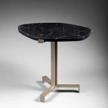 

GY Nordic Simple Black Natural Marble Side Table Designer Sample Room Creative Strange Shape Corner Table Sofa Side Table