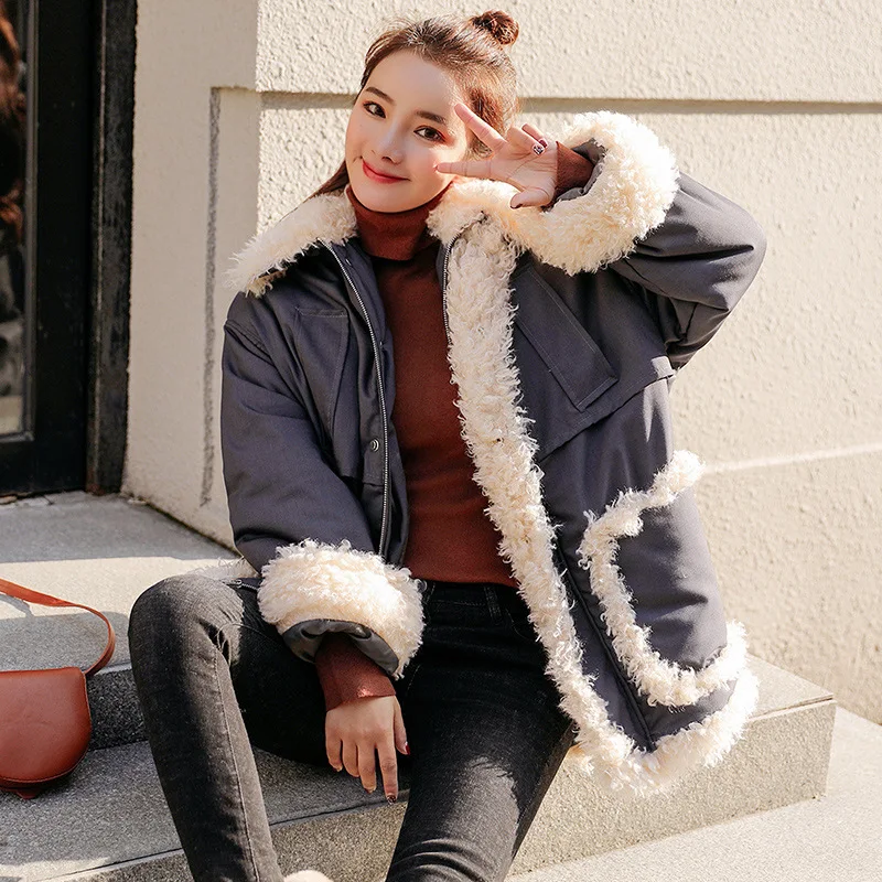 

Cotton-padded Clothes Women's Short 2018 Winter New Style Korean-style Loose-Fit down Jacket Cotton-padded Clothes Coat Warm Lam