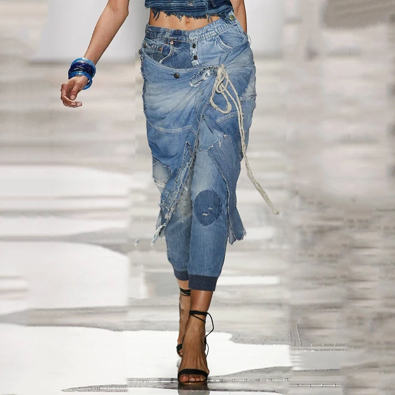 

Vintage Distressed Boyfriend Blue Jeans for Women 2020 High Waist Ankle Length Washed Mom Jean Pants Irregular Trousers Ladies