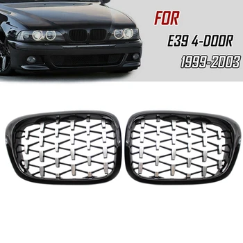 

Diamond Style ABS Front Bumper Kidney Grille Grill For-BMW E39 525I 528I 530I 540I M5 1997-2003 51138195152 51138195151