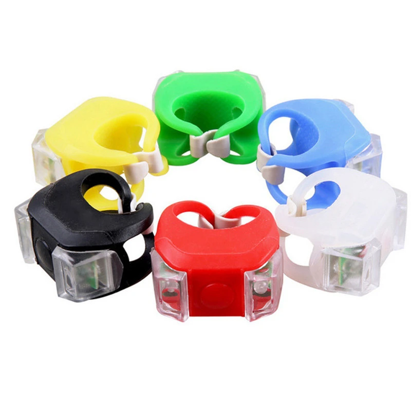 LED Bicycle Bike Light Silicone Waterproof Double LED Frog Tail Light Outdoor Night Riding Safety Warning Light Bike Accessories