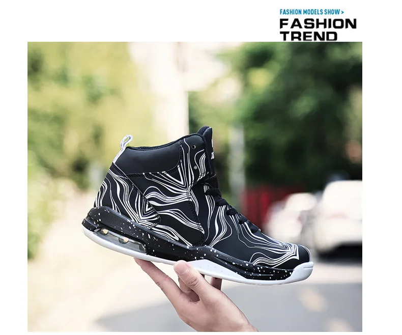 Jordan shoes high help couple night light basketball shoes shock-absorbing anti-slip wear-resistant combat boots sneakers