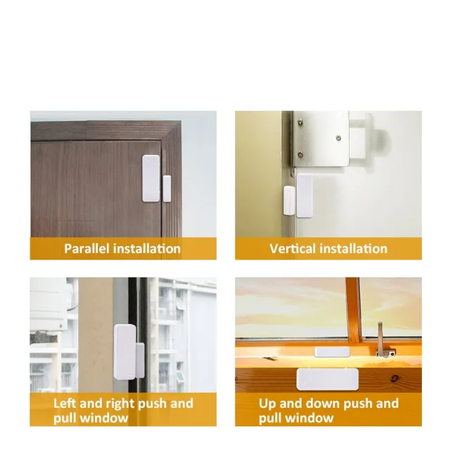 Two-way Intelligent Wireless Door/Window Sensor GS-WDS07 Door Detector Sensor 433MHz Suitable for G90E, G90B, G90B Plus 6