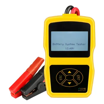 

Car Battery Tester LCD Display Digital Automotive Diagnostic Battery Tester Analyzer Vehicle Cranking Charging Scanner Tool 12V