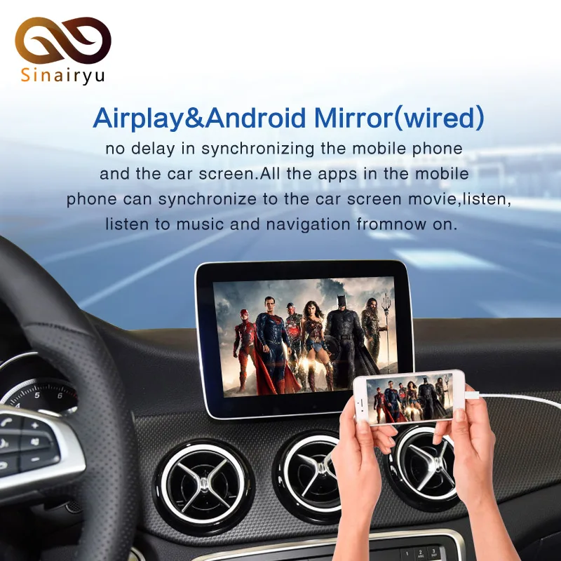 2021 Wireless Apple Carplay For Mercedes NTG5.0/4.5/4.7/4.0 A/B/C/E/S/GLK/GLA/GLC/SLK/ML Class Android Auto iOS Mirror Car play