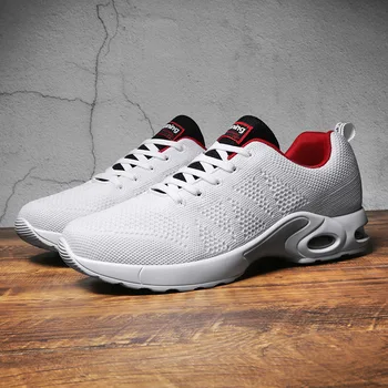 

QWEDF Fashion 2019 Men Casual Shoes Summer Outdoor Breathable Work Shoes Men Sneakers Mesh Shoes Air Cushion Male Non-slip F8-01