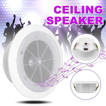 

5.5 Inch 10W Waterproof Ceiling Speaker 2 CH Flush Mount Home Theater Loundspeaker Amplifier For Outdoor Bathroom Boat Yacht