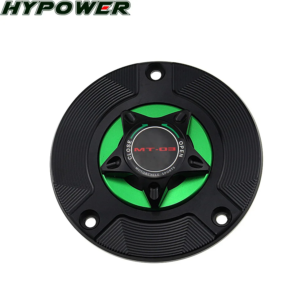 green Логотип 8 цветов CNC алюминий Keyless аксессуары для мотоциклов Топливный бак газа крышка для MT-03 MT03 MT 03 - Цвет: green