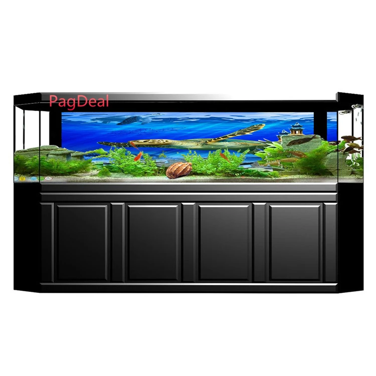 

Customized Aquarium Background Poster Sea Turtle With Self-Adhesive PVC Fish Tank Decoration Accessories Landscape Wallpaper