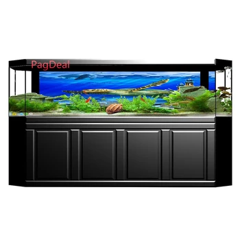 

Customized Aquarium Background Poster Sea Turtle With Self-Adhesive PVC Fish Tank Decoration Accessories Landscape Wallpaper
