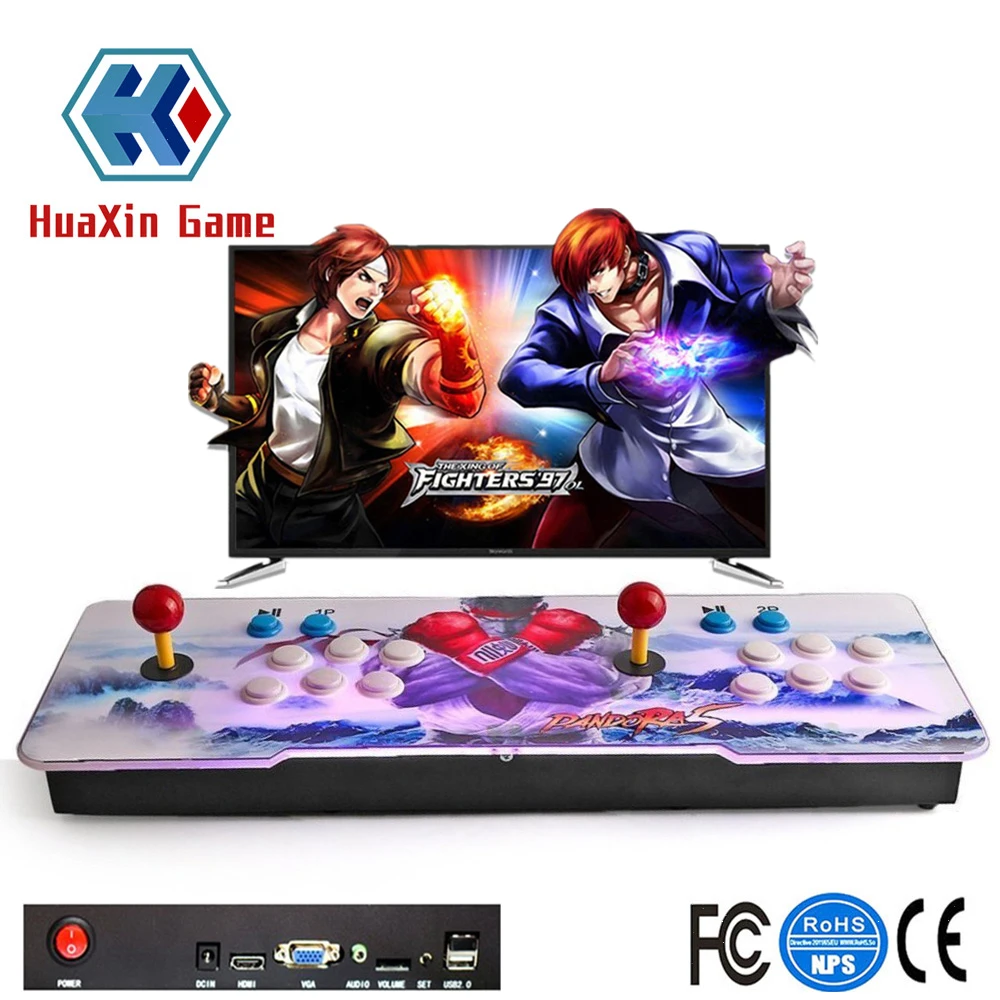 

Arcade Game Console 999 in 1 Video Games Double Stick Home Slim Metal LED Game Box Consoles Support HDMI VGA and USB Output