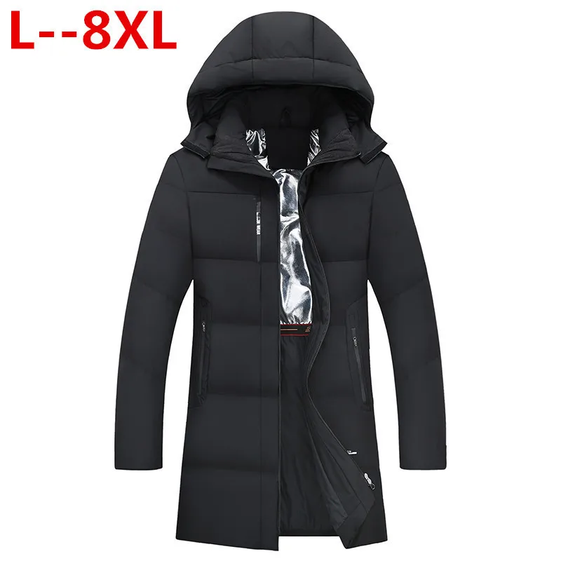 Ветрозащитная теплая зимняя куртка размера плюс 10XL 8XL 6XL Мужская брендовая одежда