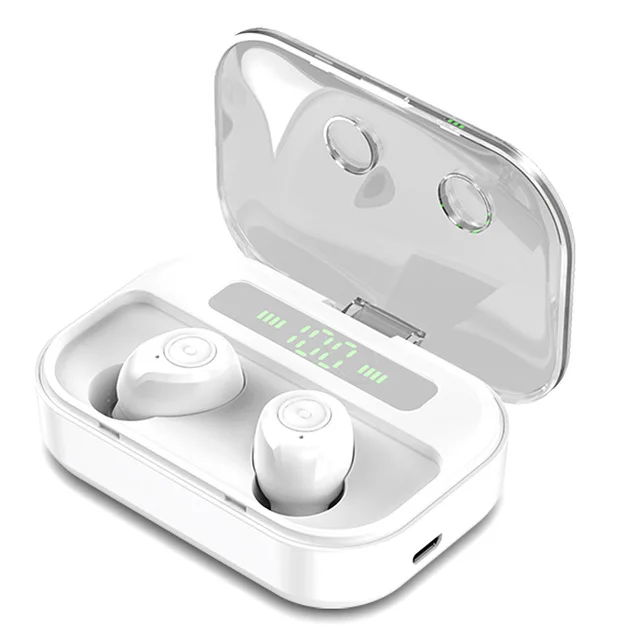 White Новинка M7s TWS беспроводные Bluetooth наушники светодиодный дисплей Bluetooth 5,0 HIFI шумоподавление Спортивная гарнитура наушники для xiaomi - Цвет: White