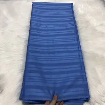 

5 yards Blue African atiku fabric African Style Cotton Soft Atiku Material Polish Lace For Men Cloth 5 Yards/Piece Atiku Fabric
