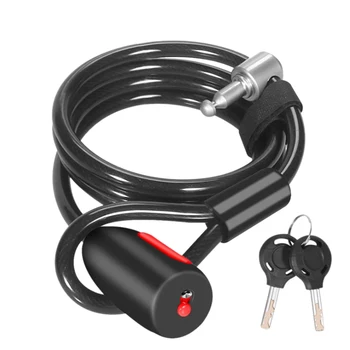 

Bike Lock, Bike Locks Cable Lock Coiled Secure Keys Bike Cable Lock