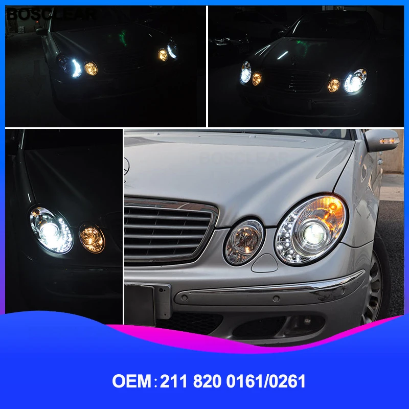 Фара для Mercedes Benz W211 E240 E200 E280 2003 2004 2005 2006 2007 2008 2009 светодиодный налобный фонарь Hid ксеноновый луч объектив Led оторвать глаз