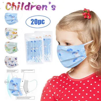 

20PCS Kids Children's Face Shield Reusable Breathable Face Shield Face Mask Washable Mouth Mask Cloth mondmaskers