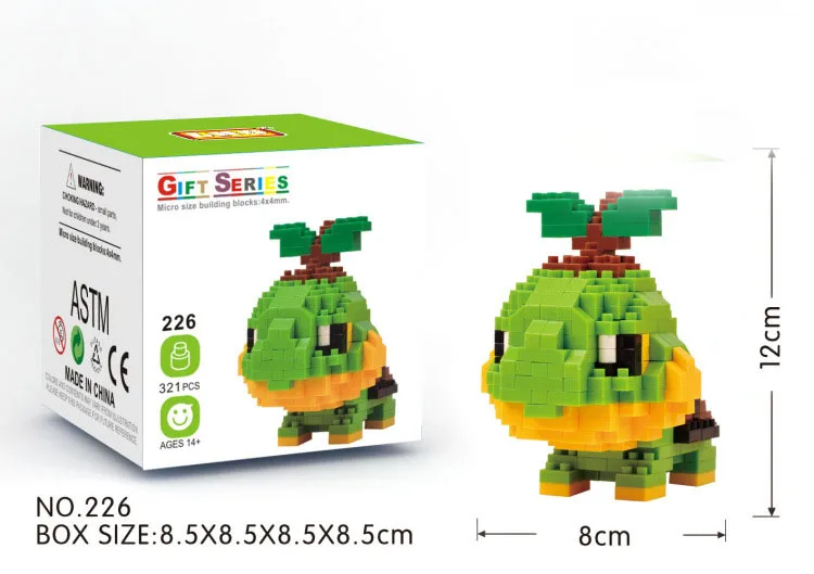 Алмазные Покемоны аниме мяч наборы мини микро Блоки строительные блоки кирпичи игрушки - Цвет: Армейский зеленый