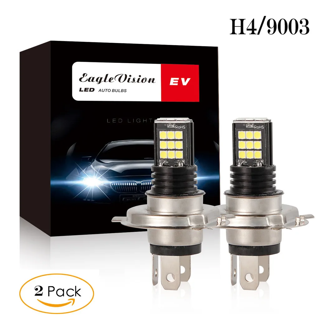 NEW 2pcs H4 9003 3030 24 SMD LED RGB Car Headlight Fog Lamp Bulb Light 24W 6000K Driving Running Auto Leds 12V | Автомобили и