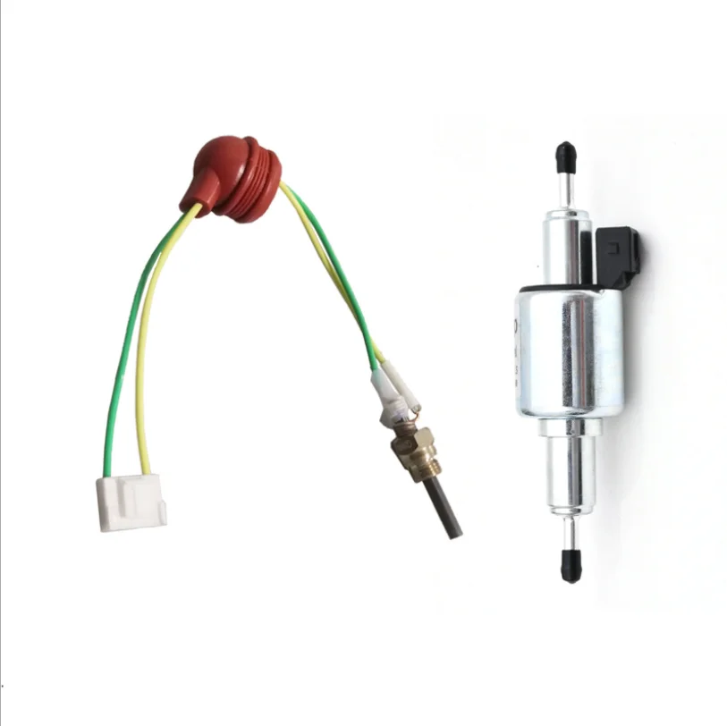 Diesel Heater Parts Fuel Pump Air Heater Air Diesel Parking Heater Oil Fuel Pump 12V + Ceramic Glow plug 12V pulse oil pump set For 2KW to 5KW Webasto Eberspacher