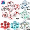 7Pcs/Set Polyhedral TRPG DND Games For Opaque D4-D20 Multi Sides Dice  for Board Game ► Photo 3/6