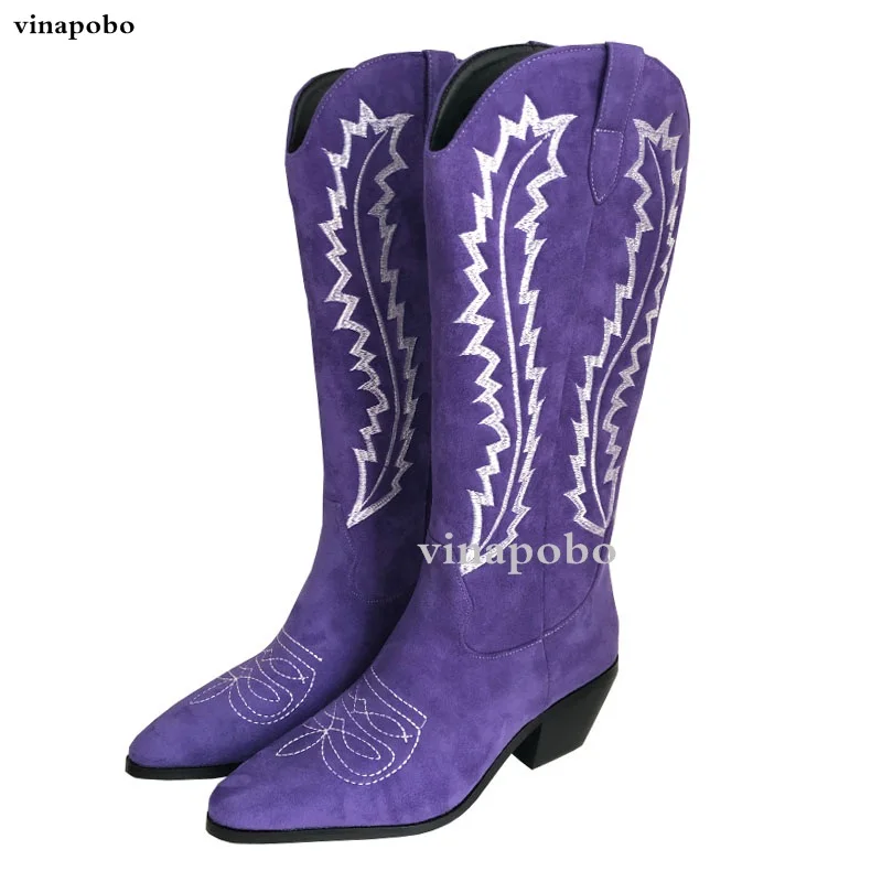 purple western boots ladies