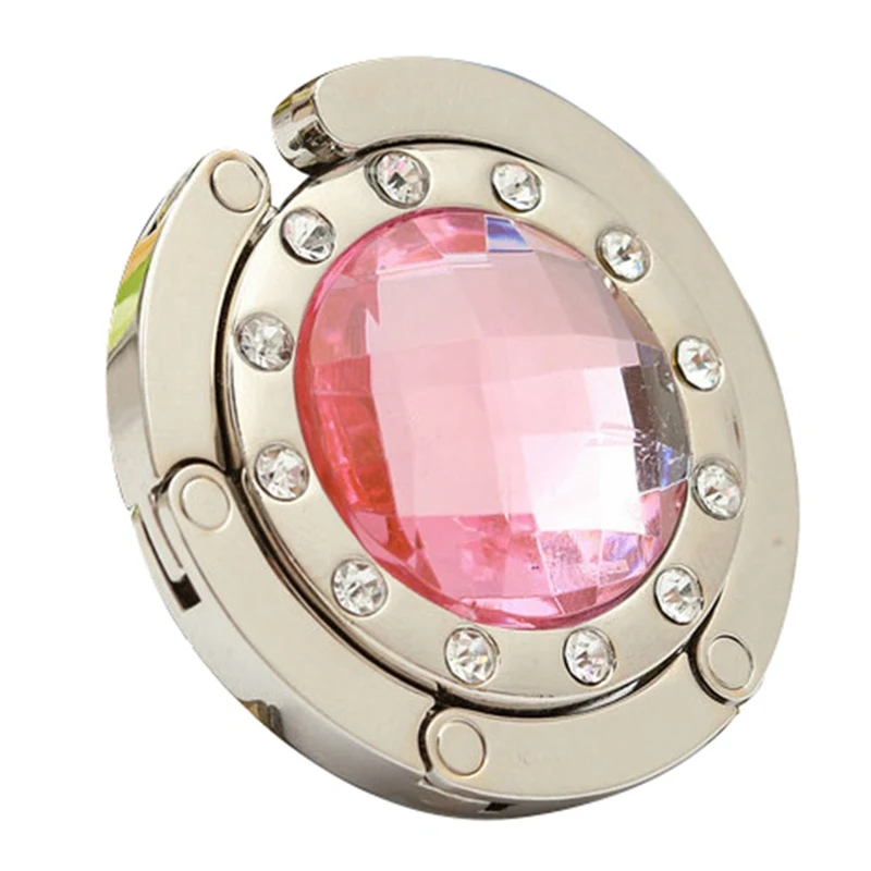 

For Hanging Crystal Alloy Magic Hooks For Purse Bag Hanger Portable Handbag Folding Hanger Holder Hook