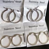 Wholesale 22Pairs  Hoop Earrings For Women Stainless Steel Wedding Jewelry 5