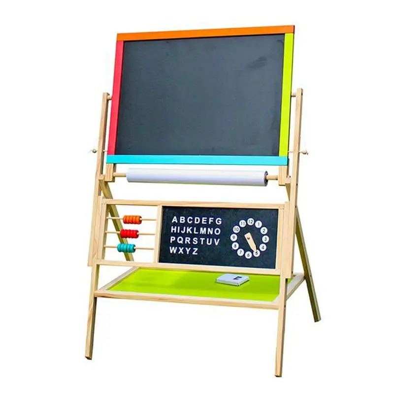 

USA DIRECT - Children's Small Chalkboard Multifunction Blackboard And White Board For Kids With Stand