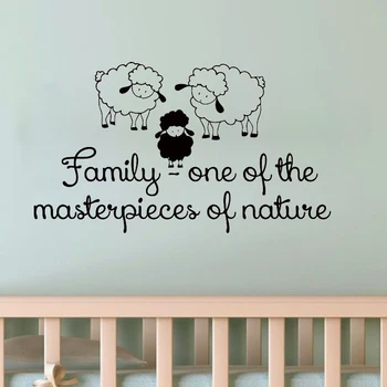 

Cartoon Sheep Wall Sticker Family Home Decor Removable Bedroom Wall Decals Nursery Kids Children Room Decoration