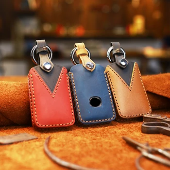 

Car Key Case, for New Mazda 3rd Generation Angkesela 2020 Crazy Leather Key Case Keychain Shell Car Accessories Decoration