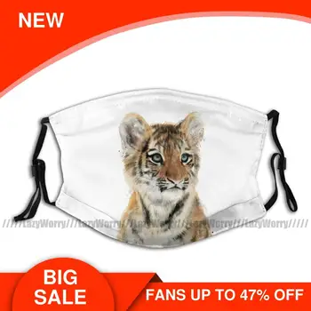 

Tiger Mouth Face Mask Little Tiger Facial Mask Fashion with Filters for Adult Cool Mask
