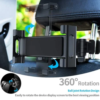 

Rotating Car Pillow Phone Bracket Headrest Tablet Mount 360 Degree Back Seat for Unique Parts Portable Car Ornaments