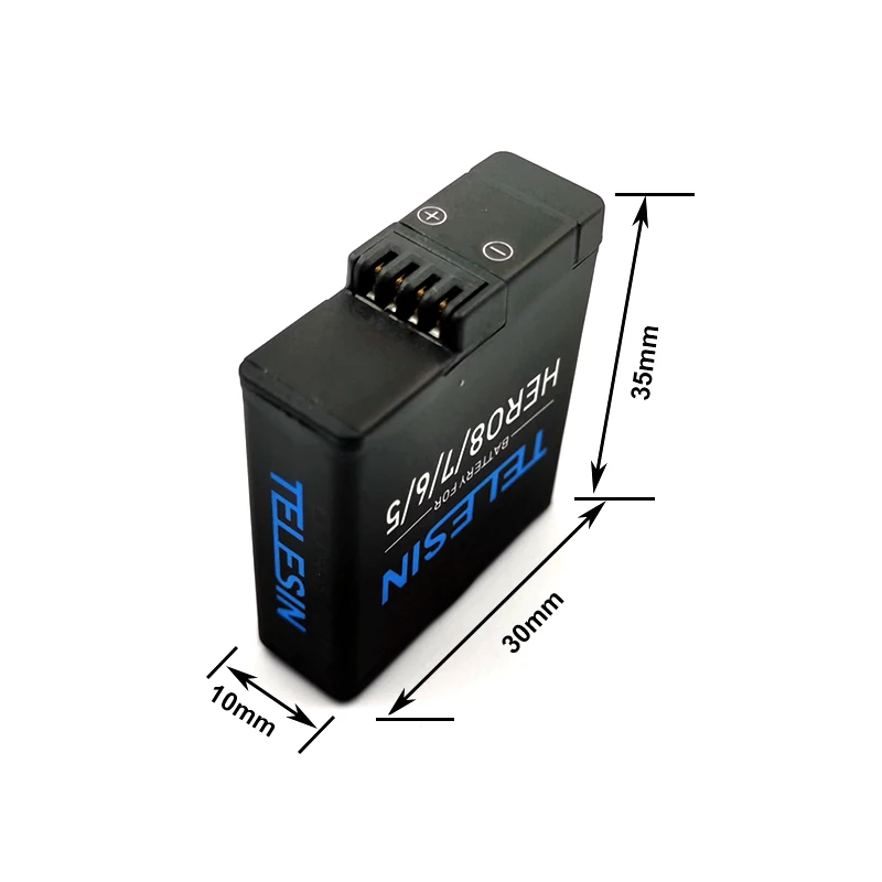 Новые аккумуляторы Telesin для gopro hero 8 black, сменная литий-ионная батарея, подходит для экшн-камеры gopro hero 5 6 7 hero 8 black