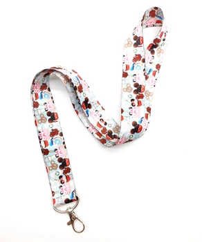 

Retail 1 pcs cartoon food Lanyard Key Lanyard Cosplay Badge ID Cards Holders Neck
