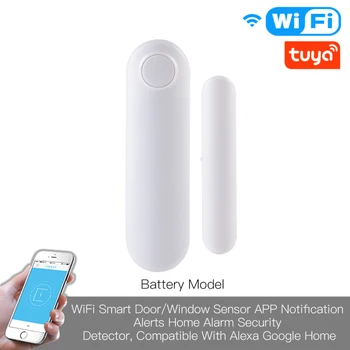 

WiFi Smart Door Window Sensor tuya/smart life APP Notification Alerts Home Alarm Work With Alexa Google Home