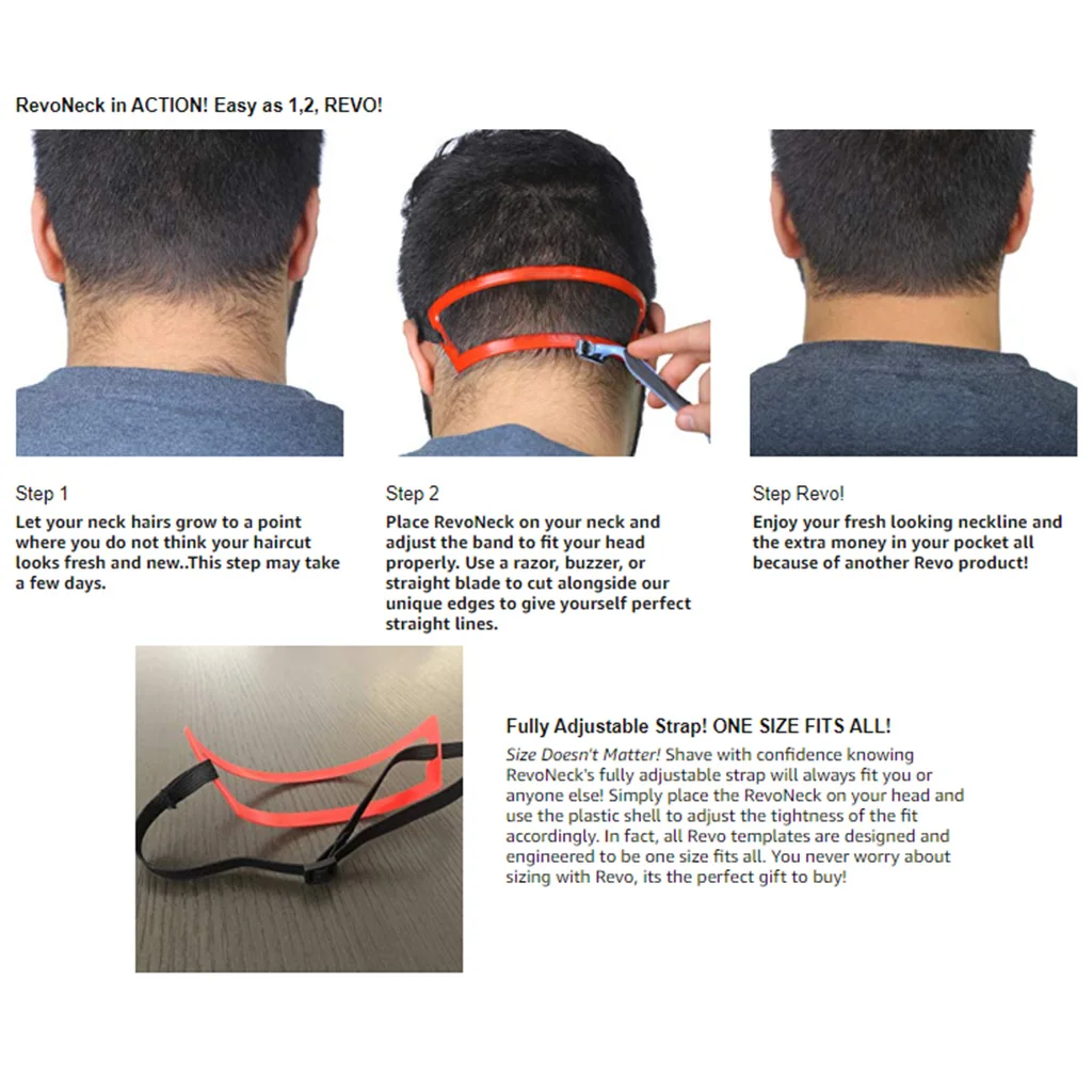 Men Neckline Haircuts Mustache Beard Goatee Shaving Template Ruler Shaping Guide