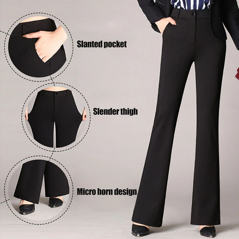 high waisted pull on dress pants