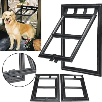 

24*29cm Lockable Plastic Pet Dog Cat Kitty Door for Screen Window Security Flap Gates Pet Tunnel Dog Fence Door Pet Screen Door