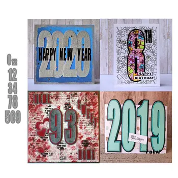 

JC Large 0-9 Number Shape Metal Cutting Dies Scrapbook Die Cut Card Make Stencil Craft Paper Knife Mold Mould Model Decoration