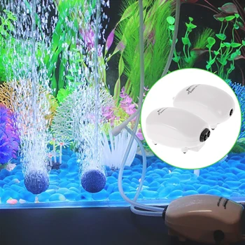 

220V Aquarium Air Pump Ultra Silent Fish Tank Oxygen Water Pump Single Double Outlet Air Pump Aquarium Accessories Compressor Ta