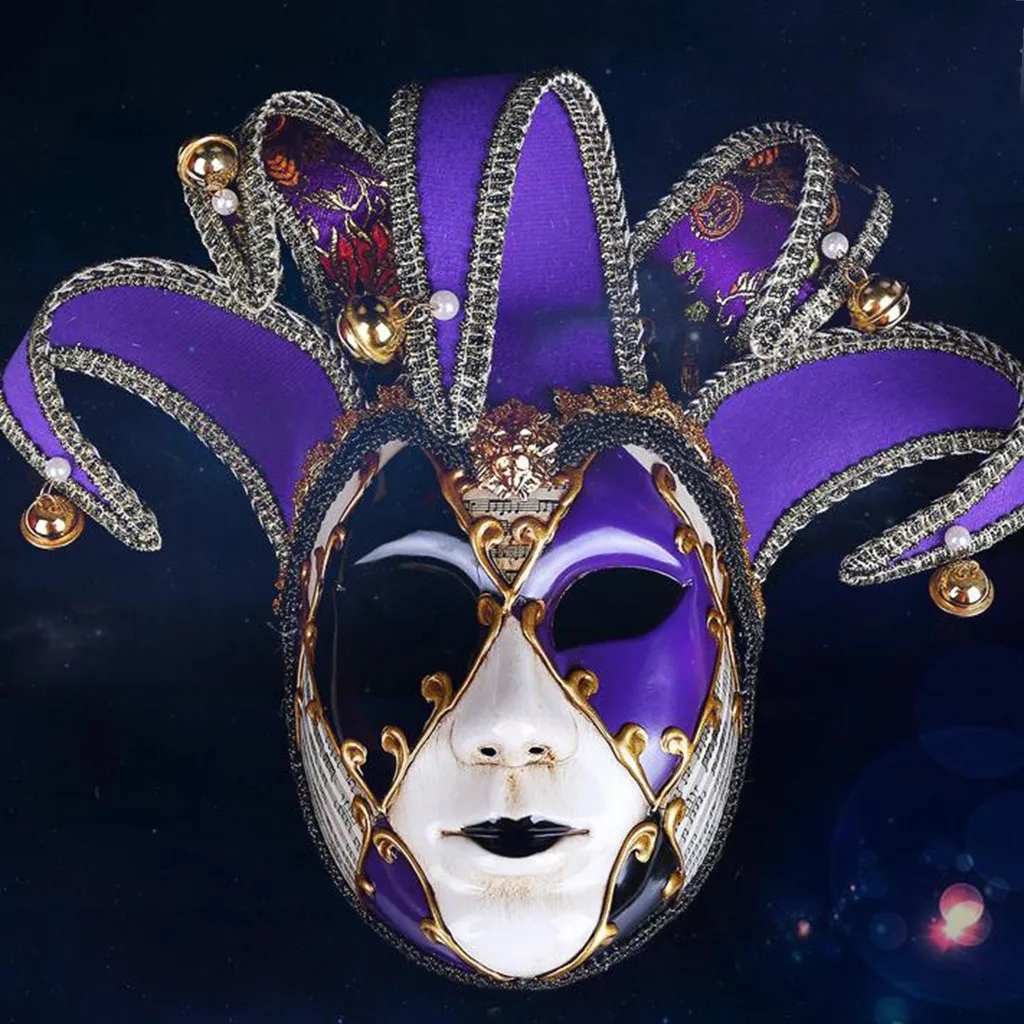 Полнолицевая маска маскарад многоцветный ручная роспись Джокер настенное художественное украшение Карнавальная маска на Хеллоуин вечерние украшения Хэллоуин - Цвет: PP