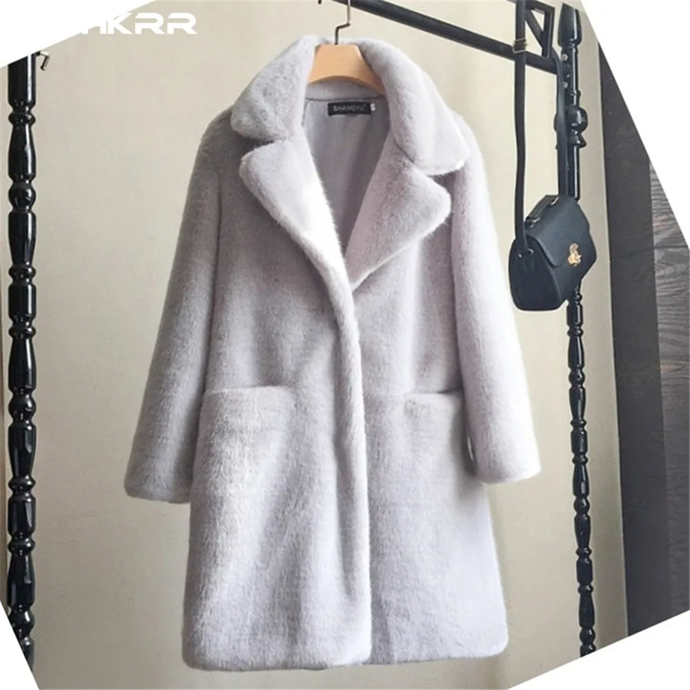 CXHKRR специальная куртка из меха ягненка женская длинная куртка для стрижки овец шерстяная ветровка