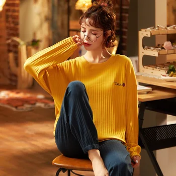 

Ladies Autumn and Winter Cotton Suit Cute Home Wear