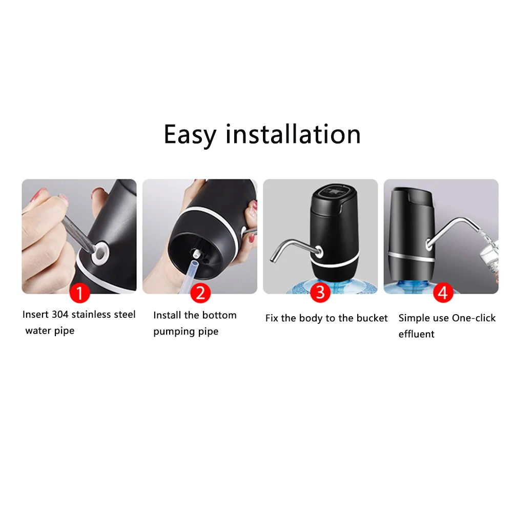 Drinking Quantitative USB Charging Water Dispenser Smart Switch Quiet Electric Portable Bottle Pump Wireless Gallon Automatic