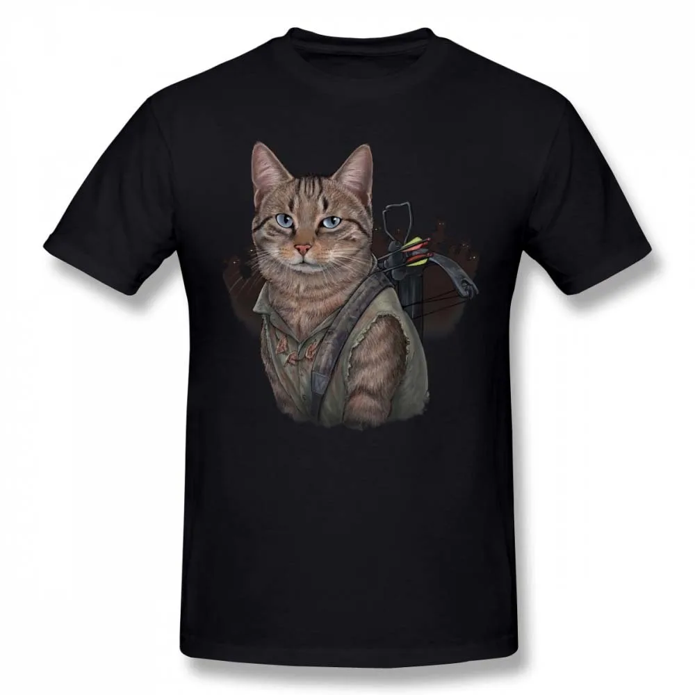 one yona Daryl Dixon T Shirt Daryl Dixon Cat T-Shirt Plus size Cute Tee Shirt 100 Cotton Printed Summer Man Short Sleeves Tshirt