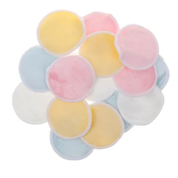 

16 Pieces Reusable Bamboo Cotton Makeup Remover Pads With Zipper Mesh Bag