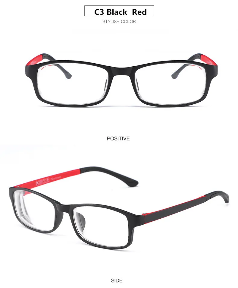 6 цветов SPH-0,5 to-6,0 готовая близорукость очки для мужчин и женщин модный бренд TR90 светлая оправа Очки для близоруких с диоптрий