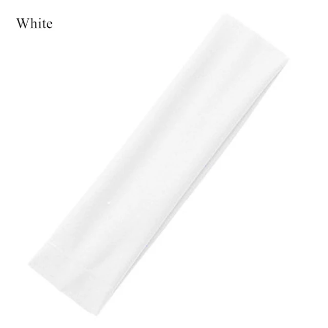 22 Color Fashion Sports Headband Wide Elastic Yoga Hair Bands Running Fitness Headwear Women Turban Head Warp Hairband Sweatband White