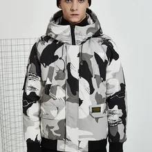 Мужская Новая Модная парка, толстый пуховик, короткие зимние куртки, теплые зимние повседневные пальто с капюшоном, мужские пальто с хлопковой подкладкой